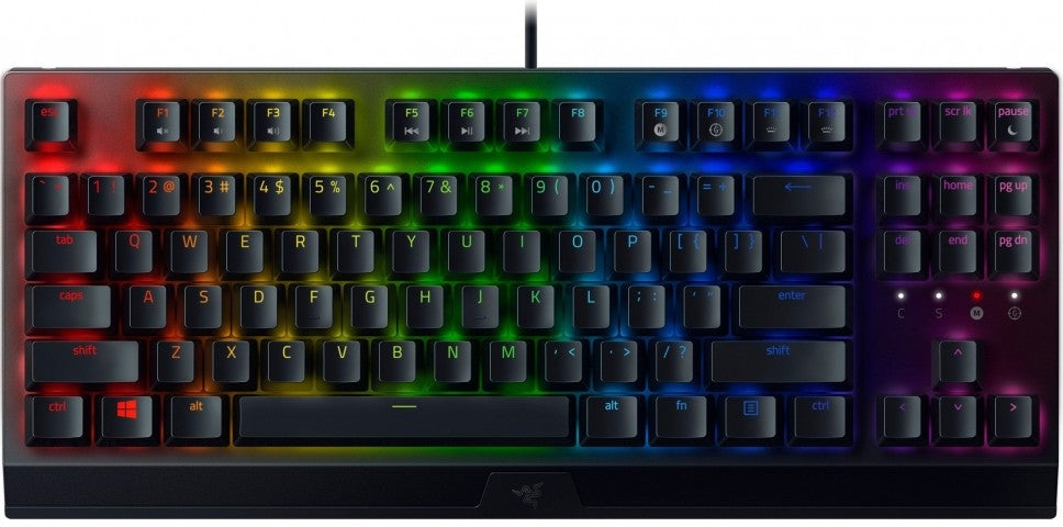 Razer Keyboard mechanical BlackWidow V4 X, 110key, Yellow Switch, USB-A, EN/RU, RGB, black