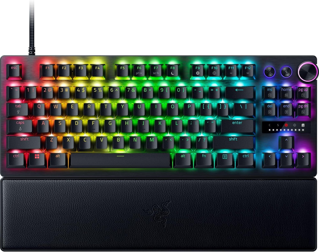 Razer Keyboard mechanical Huntsman V3 Pro TKL, 84key, Analog Optical Switches, USB-A, EN, white