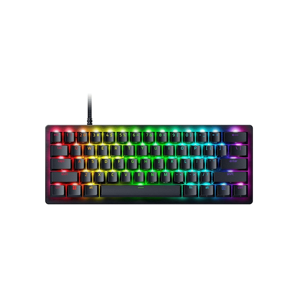 Razer Keyboard mechanical Huntsman V3 Pro Mini, 61key, Analog Optical Switches, USB-A, EN, RGB, white