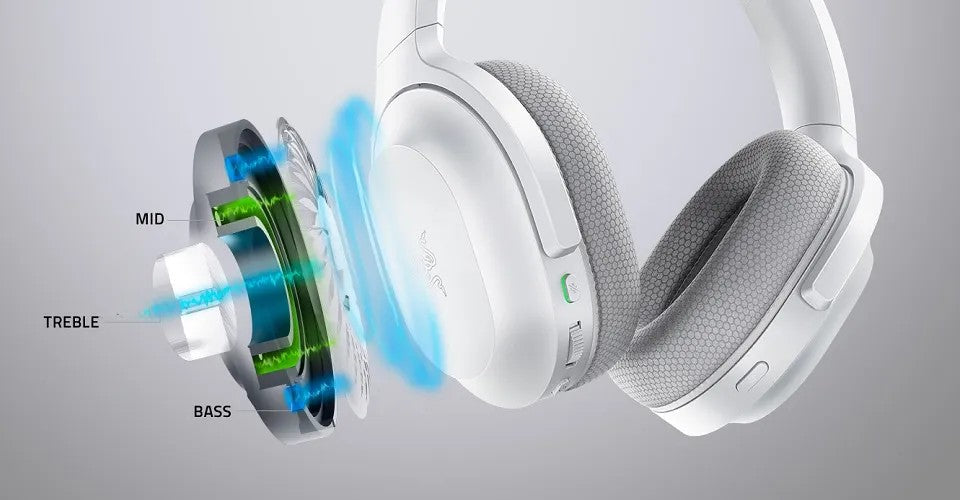 Razer Headset Barracuda 3.5mm/BT/WL, quartz
