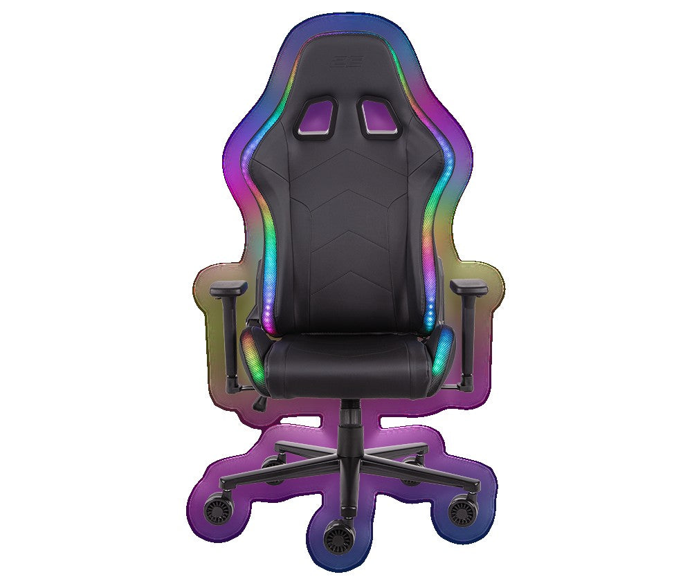2E GAMING Chair OGAMA II RGB, PU Leather, 3D-Armrests, black