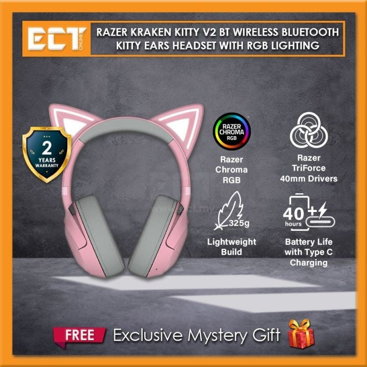Razer Headset Kraken Kitty V2, RGB, BT, quartz Ed.