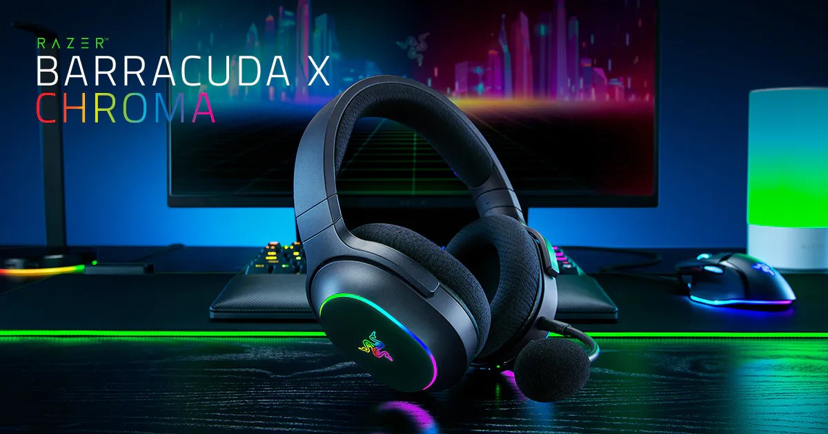 Razer Headset Barracuda X Chroma, BT/WL, RGB, Phantom Green Ed.