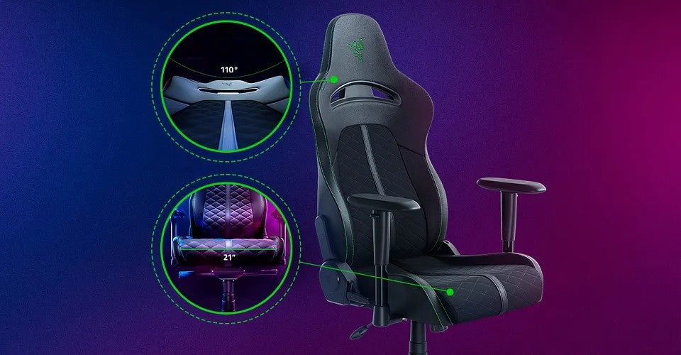 Razer Chair Enki X PU Leather, 2D-Armrests, black-green