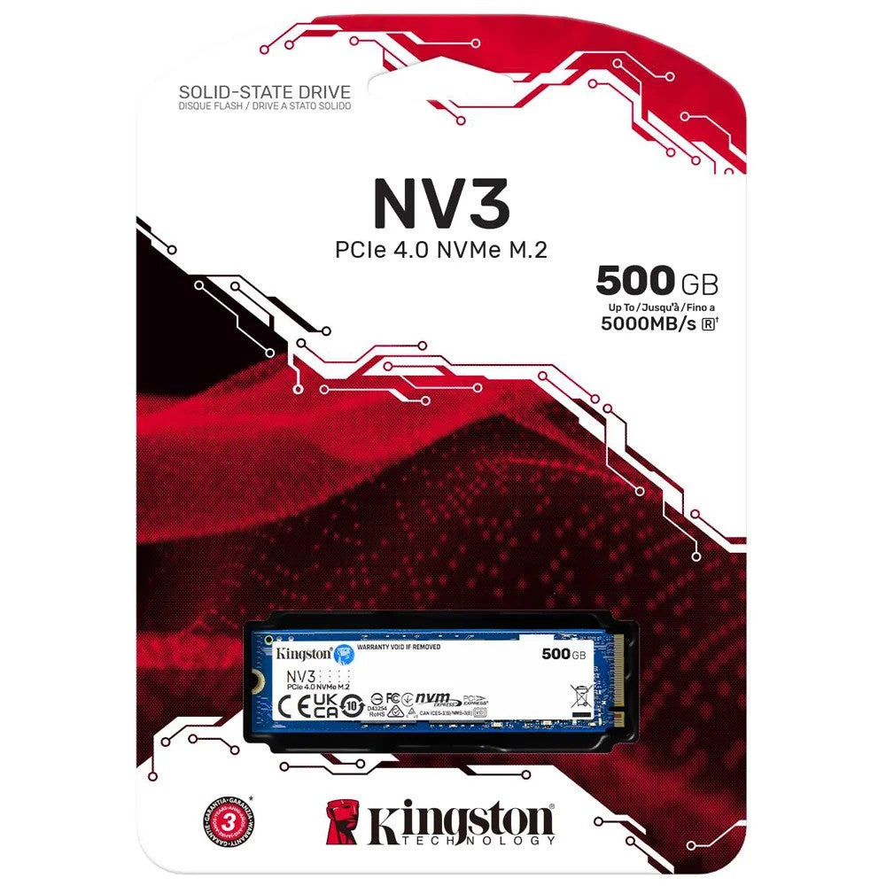 SSD Kingston M.2 500GB PCIe 4.0 NV3