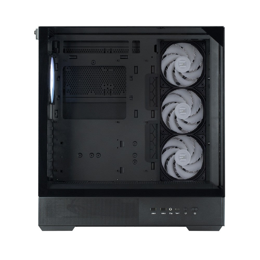 Zalman PC case T4 Plus without PSU, 2xUSB3.0, 1xUSB2.0, 1x120mm ARGB, VGA 320mm, TG Side Panel, mATX, black