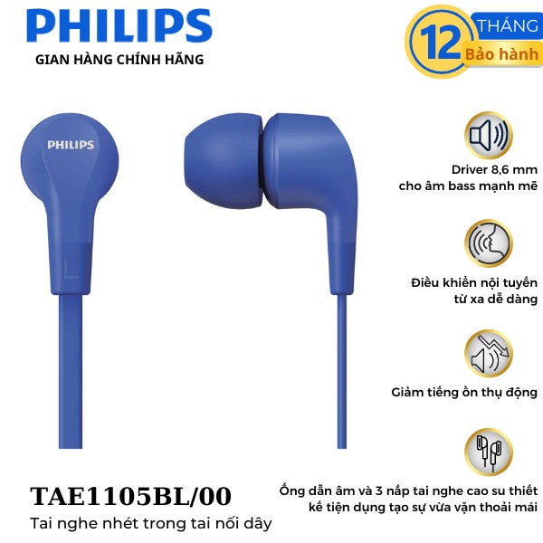 Headphones Philips TAE1105BL