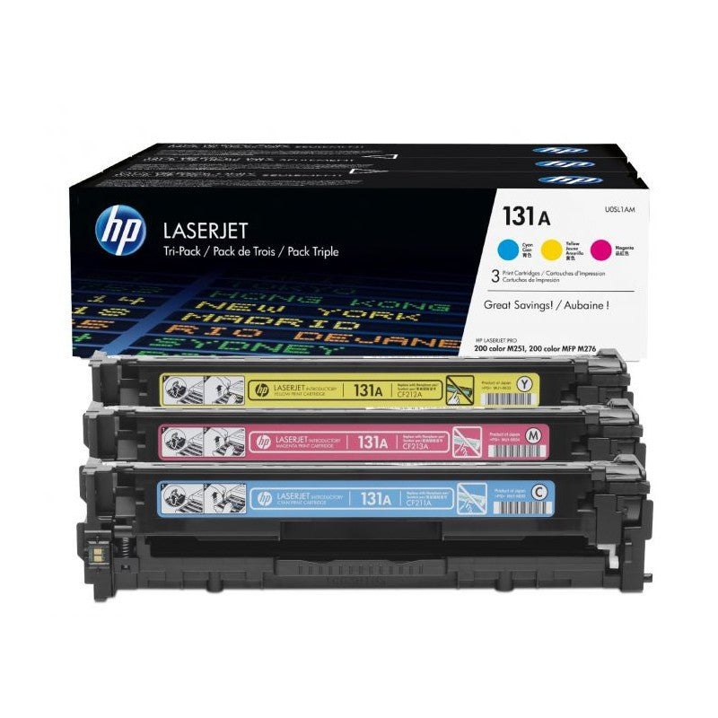 HP 131A 3-pack Cyan/Magenta/Yellow Original LaserJet Toner Cartridges