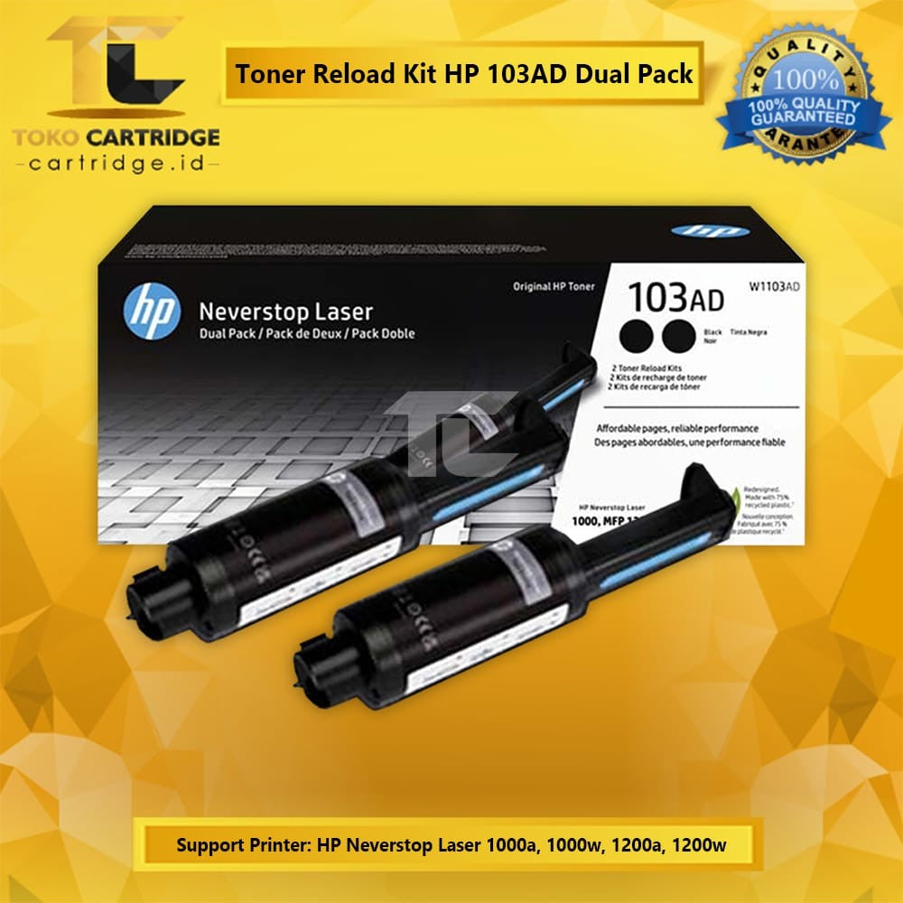 HP 103AD Neverstop Toner Reload Kit 2-Pack
