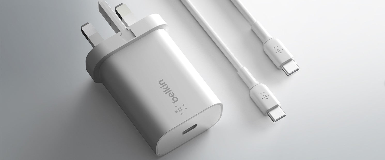 Belkin Wall Charger 30W USB-C PD PPS, 1M PVC C-С, white