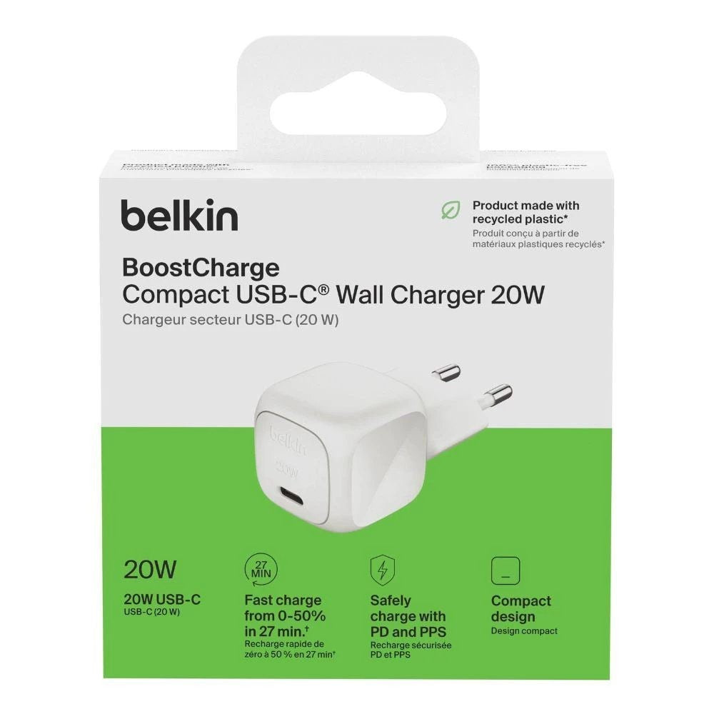 Belkin Wall Charger 20W USB-C PD, white