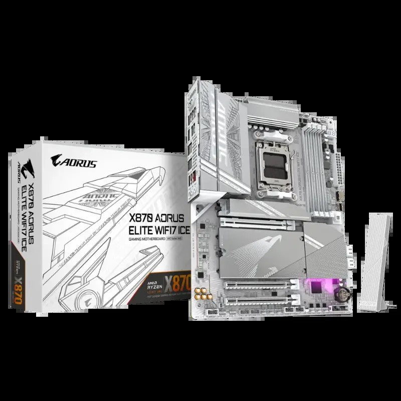 GIGABYTE Motherboard X870 A ELITE WF7 ICE sAM5 X870 4xDDR5 M.2 HDMI ATX