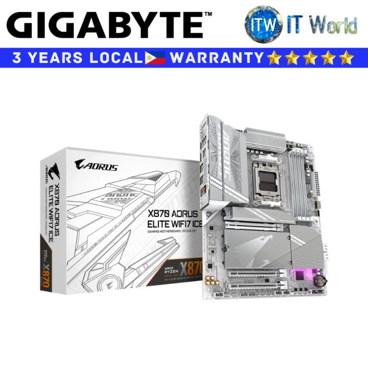 GIGABYTE Motherboard X870 A ELITE WF7 ICE sAM5 X870 4xDDR5 M.2 HDMI ATX