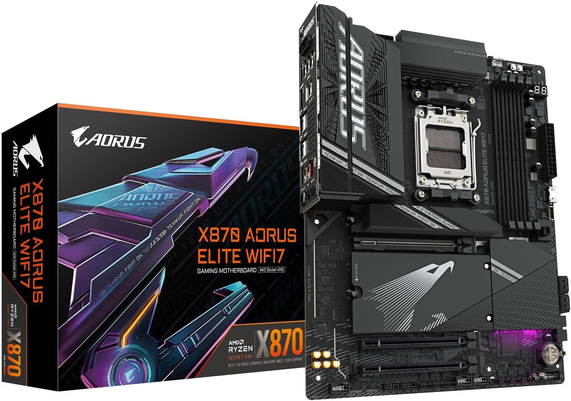 GIGABYTE Motherboard X870 A ELITE X3D ICE sAM5 X870 4xDDR5 M.2 Wi-Fi BT HDMI DP ATX