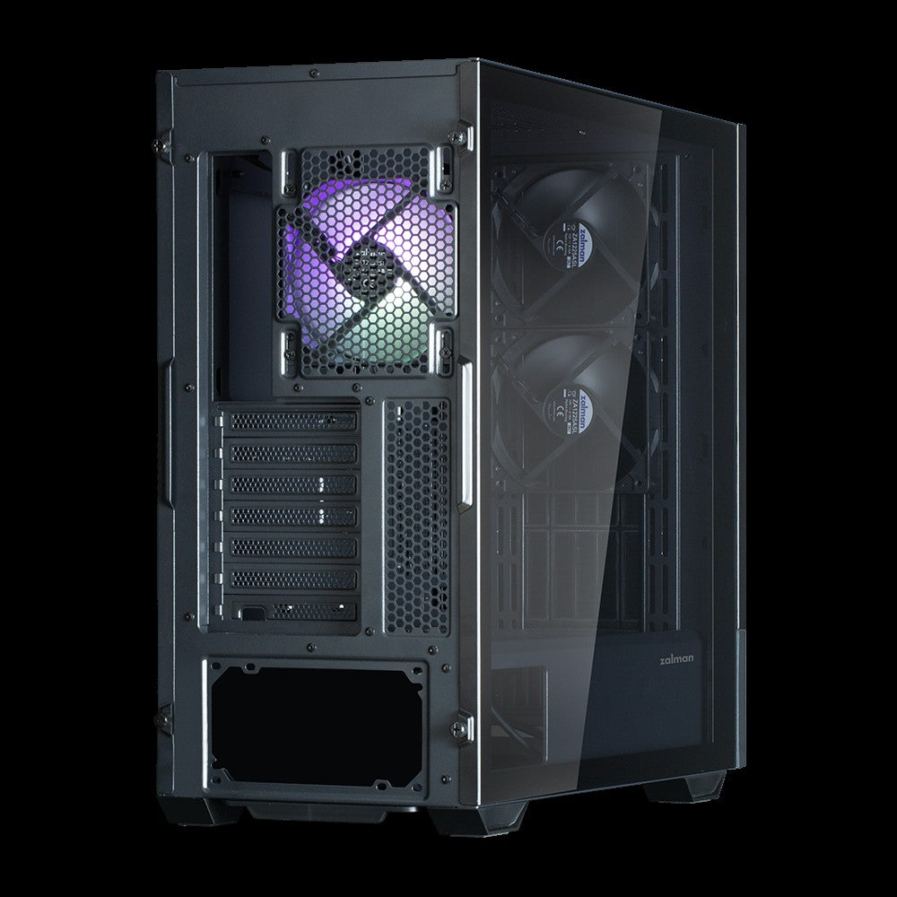 Zalman Computer case Z10 DS, without PSU, 2xUSB3.0, 1хUSB Type-C, 2х120mm, 1x120mm ARGB, TG Side Panel, ATX, Monitor, balck