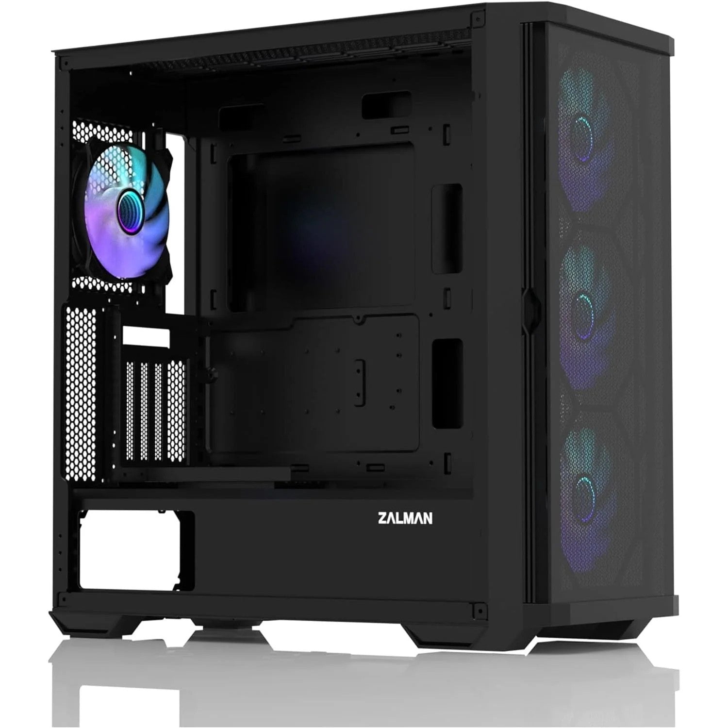 Zalman PC case Z10 Duo without PSU, 2xUSB3.0, 1xUSB Type-C, 3x140mm ARGB, 1x120mm ARGB, VGA 395mm, LCS ready, TG Side Panel, EATX, white