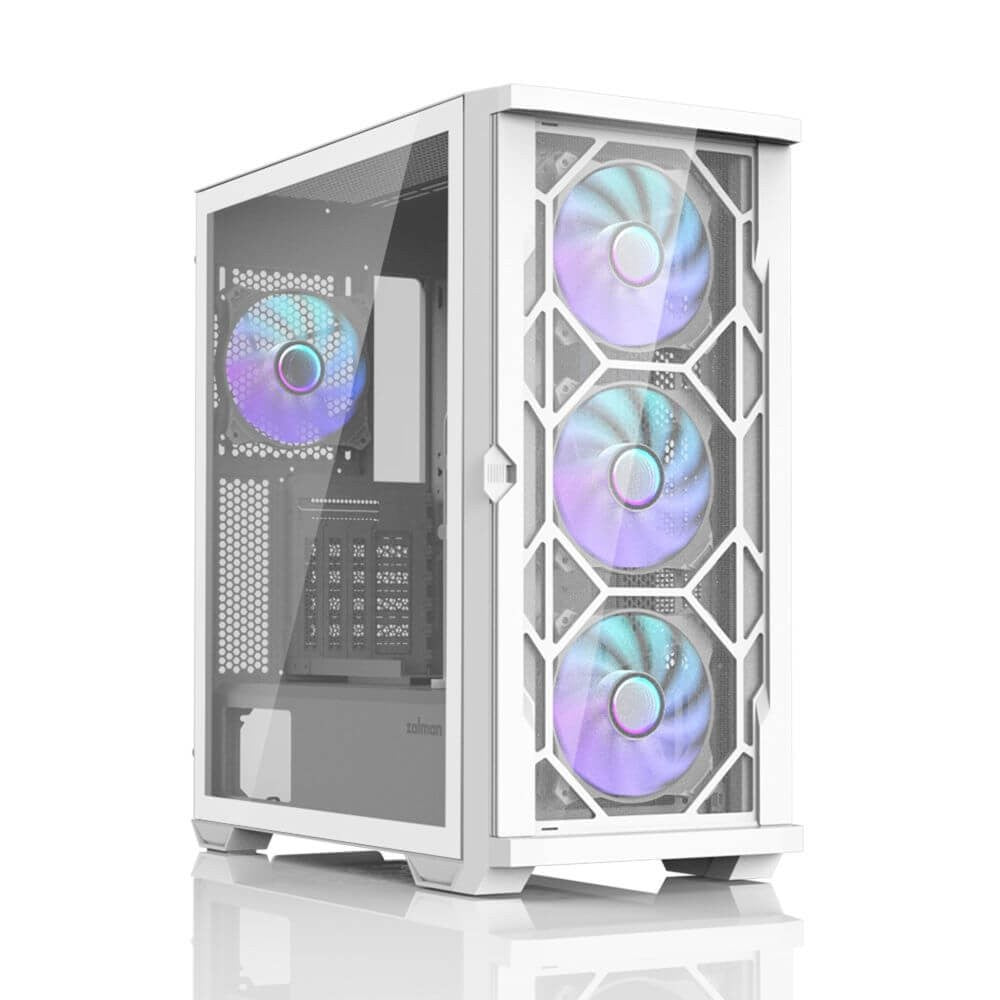 Zalman PC case Z10 Duo without PSU, 2xUSB3.0, 1xUSB Type-C, 3x140mm ARGB, 1x120mm ARGB, VGA 395mm, LCS ready, TG Side Panel, EATX, white