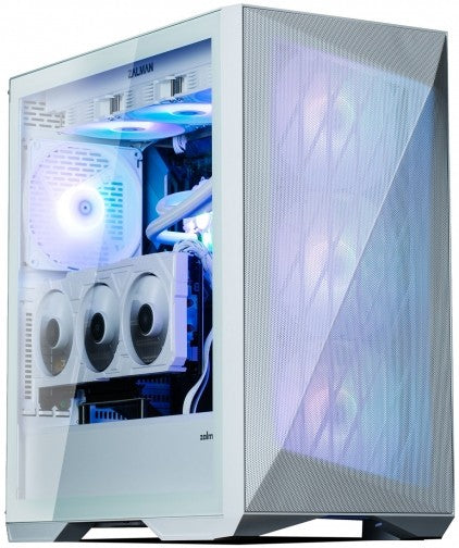 Zalman PC case Z9 Iceberg MS without PSU, 2xUSB3.0, 2xUSB2.0, 1xUSB 3.1 Gen2 Type-C, 4x140mm ARGB, VGA 390mm, LCS ready, TG Side Panel, EATX, white