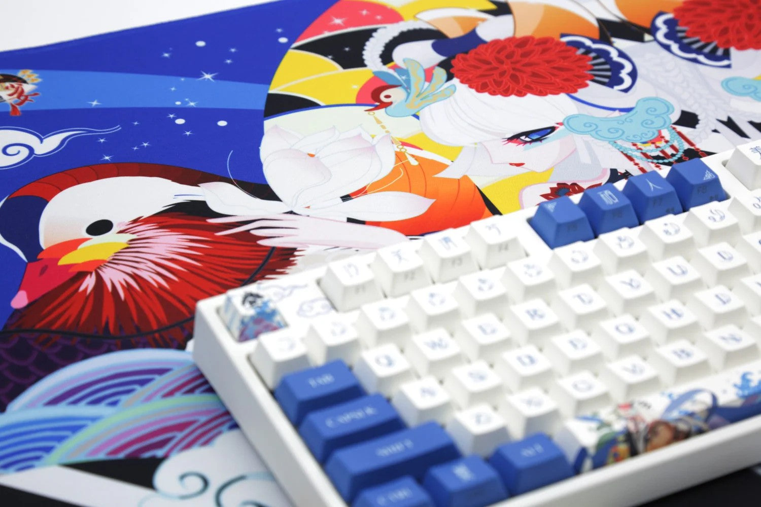 Varmilo Mouse Pad Lovebirds Blue Desk Mat XL (900х400х3mm)