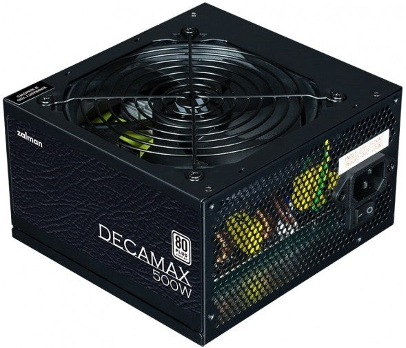 Zalman PSU Decamax (500W) 85%, 80 Plus, 120мм, 1xMB 24pin(20+4), 1xCPU 8pin(4+4), 3xMolex, 4xSATA, 2xPCIe 8pin(6+2)