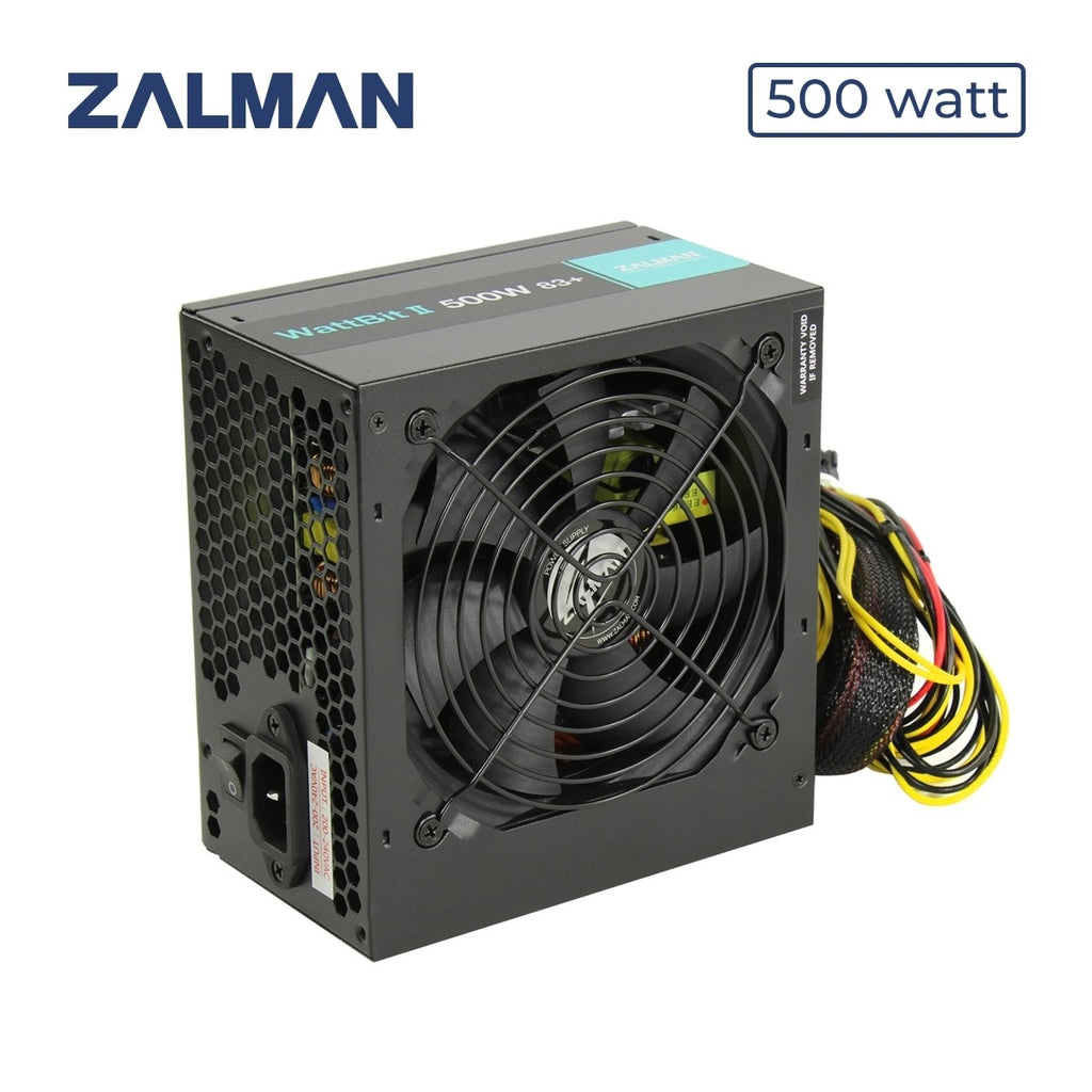 Zalman PSU Wattbit II (500W), 83%, 120mm, 1xMB 24pin(20+4), 1xCPU 8pin(4+4), 3xMolex, 4xSATA, 2xPCIe 8pin(6+2)