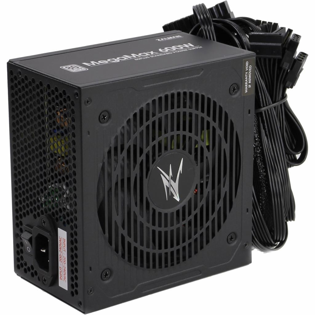 Zalman PSU Megamax (700W), 83%, 80+ White, 120mm, 1xMB 24pin(20+4), 2xCPU (8pin+(4+4)pin) 4xMolex, 6xSATA, 4xPCIe 8pin(6+2)