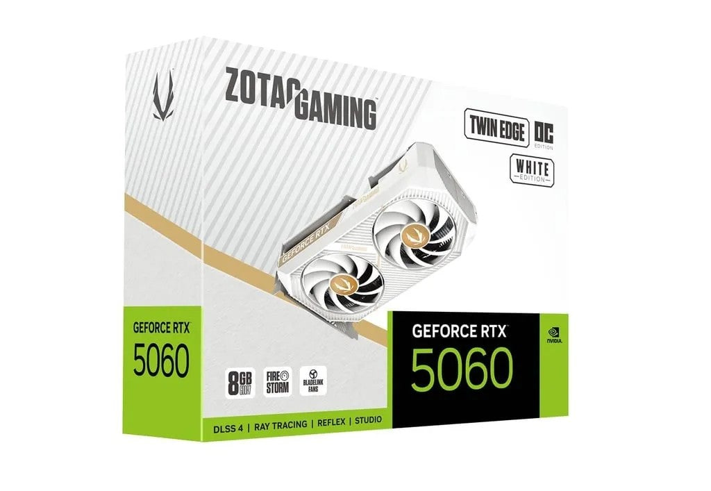 ZOTAC Graphic Adapter GeForce RTX 5060 8GB GDDR7 Twin Edge OC White Edition white