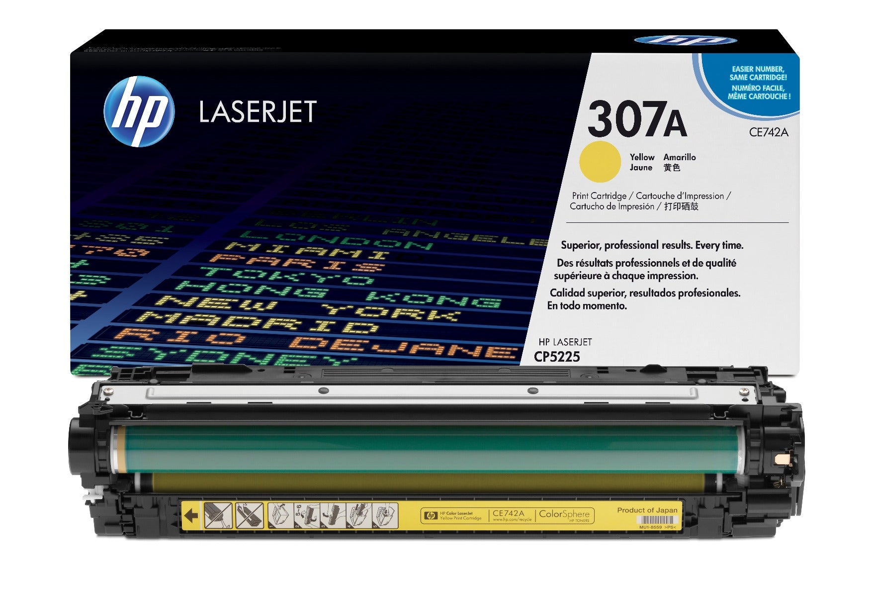 Color toner cartridge CE742A / 307A Y (7000 p)
