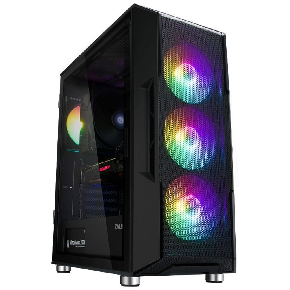 Zalman PC case I3 Neo V2 without PSU, _xUSB3.0, _xUSB2.0, 1x Type C, 4x120mm RGB, VGA 355mm, LCS ready, TG Side Panel, ATX, white